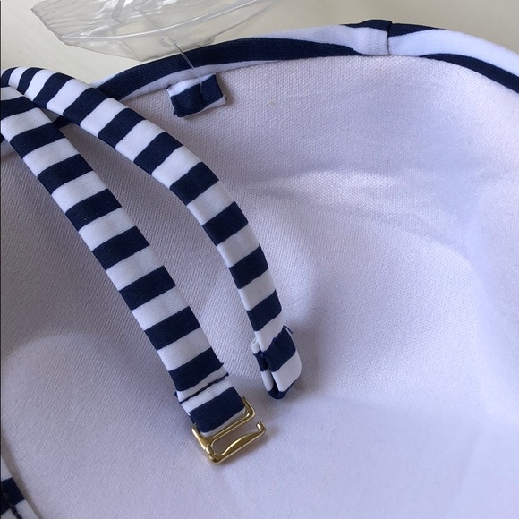 Xhilaration | Nautical Navy & White Striped Bikini | M/XL - Picture 5 of 8